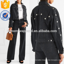 Cropped Denim Jacket Manufacture Wholesale Fashion Women Apparel (TA3035C)